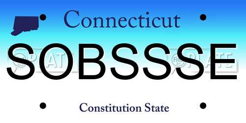 SOBSSSE Connecticut License Plate
