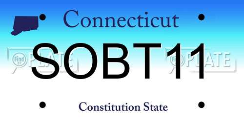 SOBT11 Connecticut License Plate