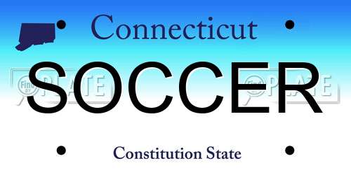 SOCCER Connecticut License Plate