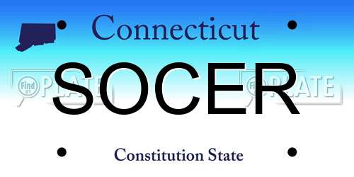 SOCER Connecticut License Plate