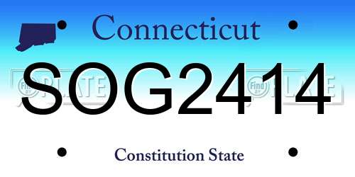 SOG2414 Connecticut License Plate