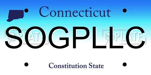 SOGPLLC Connecticut License Plate