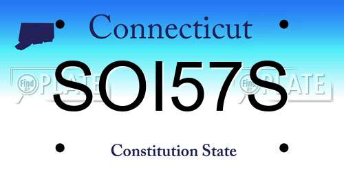 SOI57S Connecticut License Plate