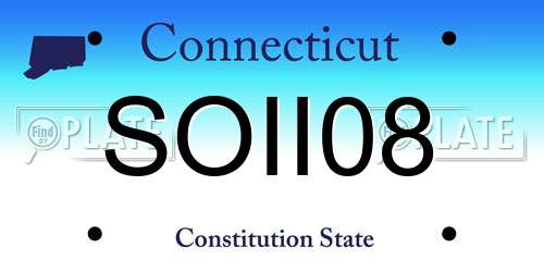 SOII08 Connecticut License Plate