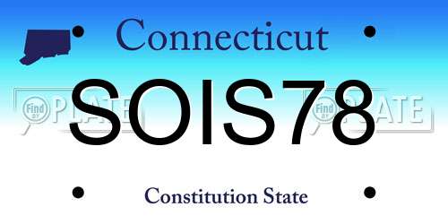 SOIS78 Connecticut License Plate