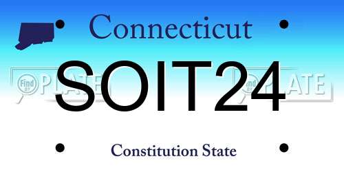 SOIT24 Connecticut License Plate