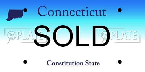 SOLD Connecticut License Plate