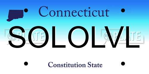 SOLOLVL Connecticut License Plate