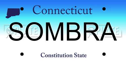 SOMBRA Connecticut License Plate