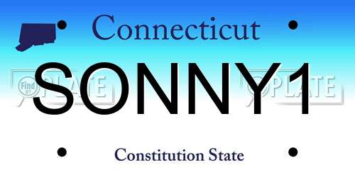 SONNY1 Connecticut License Plate