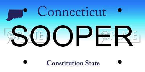 SOOPER Connecticut License Plate