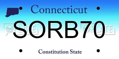 SORB70 Connecticut License Plate
