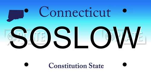 SOSLOW Connecticut License Plate