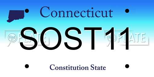 SOST11 Connecticut License Plate