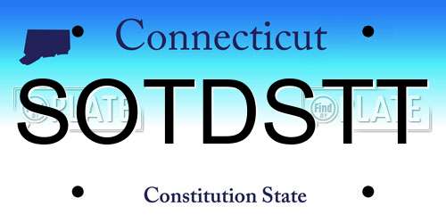 SOTDSTT Connecticut License Plate