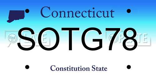SOTG78 Connecticut License Plate