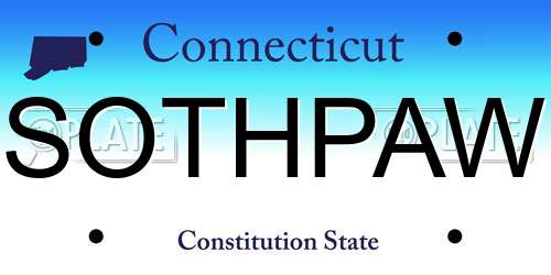 SOTHPAW Connecticut License Plate
