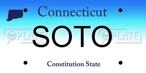 SOTO Connecticut License Plate