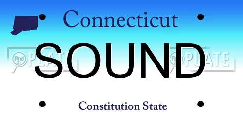 SOUND Connecticut License Plate