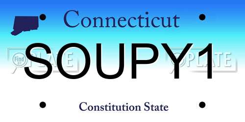 SOUPY1 Connecticut License Plate