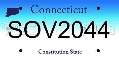 SOV2044 Connecticut License Plate