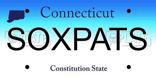 SOXPATS Connecticut License Plate