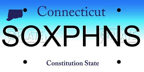 SOXPHNS Connecticut License Plate