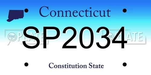 SP2034 Connecticut License Plate