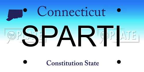 SPARTI Connecticut License Plate