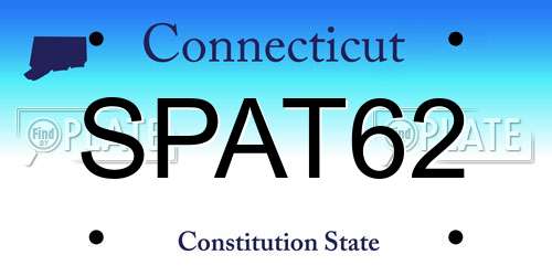 SPAT62 Connecticut License Plate