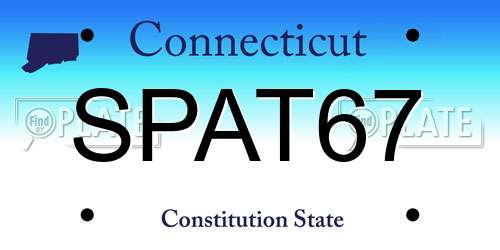 SPAT67 Connecticut License Plate