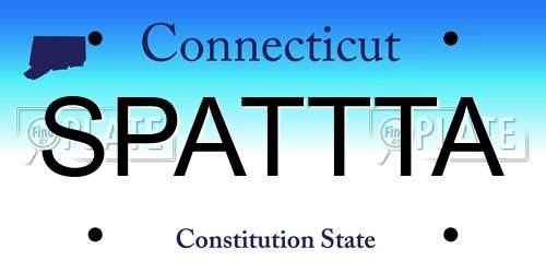 SPATTTA Connecticut License Plate