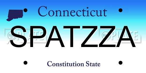 SPATZZA Connecticut License Plate