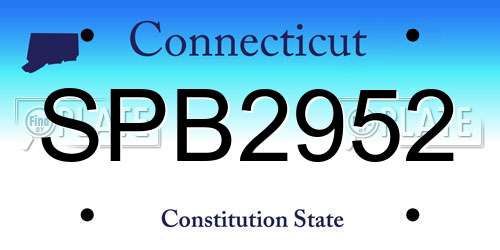 SPB2952 Connecticut License Plate