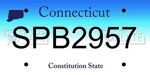 SPB2957 Connecticut License Plate