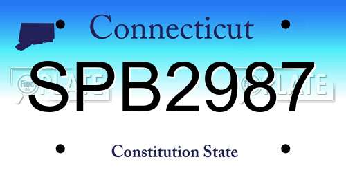 SPB2987 Connecticut License Plate