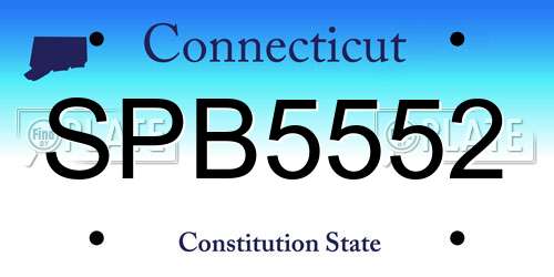 SPB5552 Connecticut License Plate