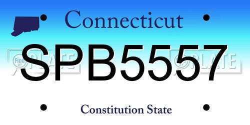 SPB5557 Connecticut License Plate