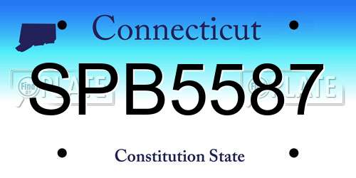 SPB5587 Connecticut License Plate