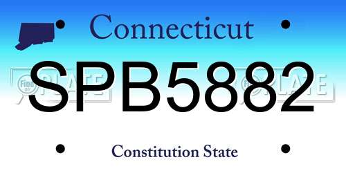 SPB5882 Connecticut License Plate