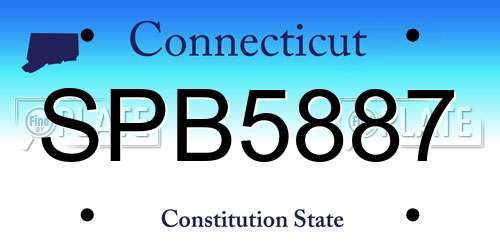 SPB5887 Connecticut License Plate