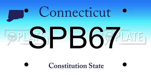 SPB67 Connecticut License Plate