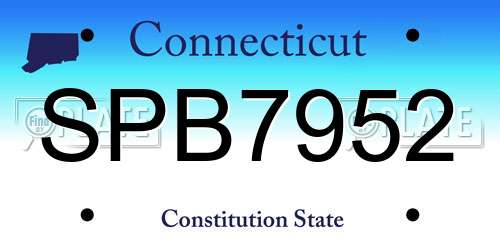 SPB7952 Connecticut License Plate