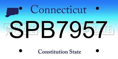 SPB7957 Connecticut License Plate