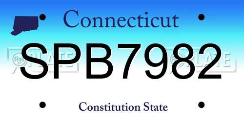 SPB7982 Connecticut License Plate