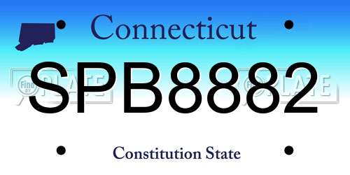 SPB8882 Connecticut License Plate