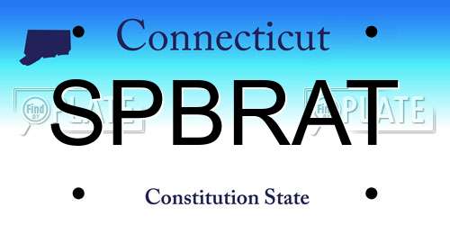 SPBRAT Connecticut License Plate