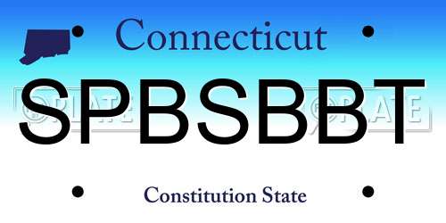 SPBSBBT Connecticut License Plate