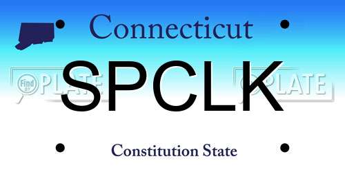 SPCLK Connecticut License Plate