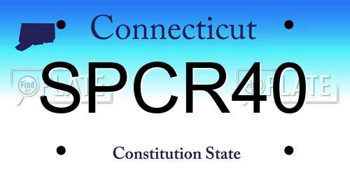 SPCR40 Connecticut License Plate